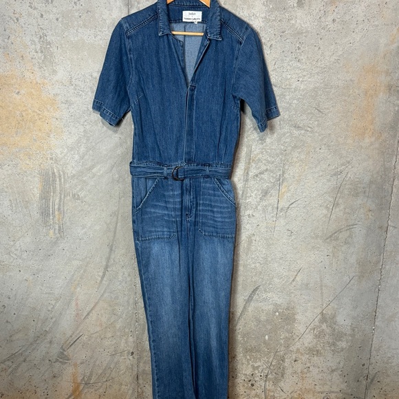 ba&sh The Tao Classic Blue Denim Jumpsuit - Picture 5 of 9